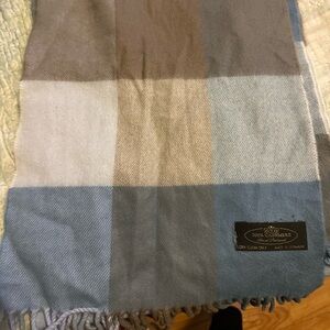 Plaid Cashmere Throw Blanket